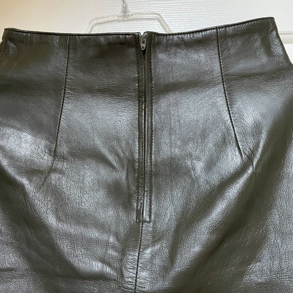 Georgetown leather design 100% leather skirt Size 10 - Picture 4 of 10